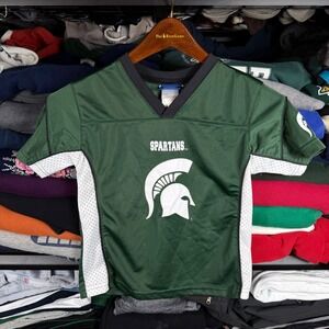 Team‎ Athletics Michigan State Spartans Youth Football Jersey Green Size M 5-6